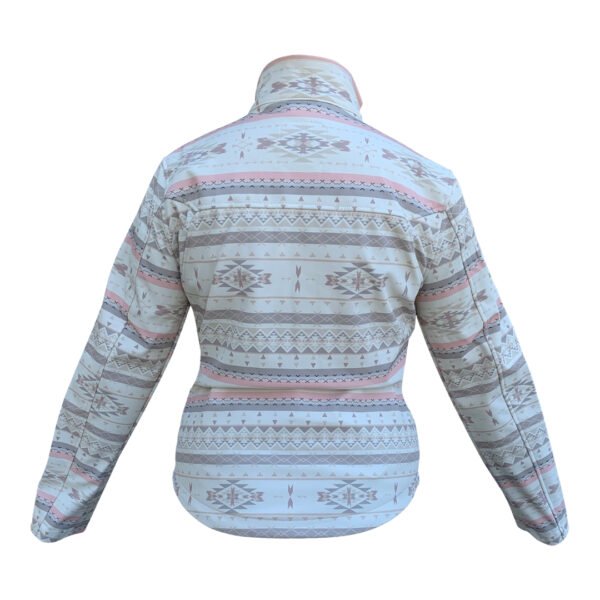 Chamarra de Dama Neopreno Color Beige / Rosa TODO255 - Imagen 2
